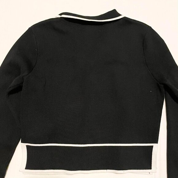 Grey Lab Faux Button Sweater Pullover Womens Small Long Sleeve Top - Picture 14 of 16